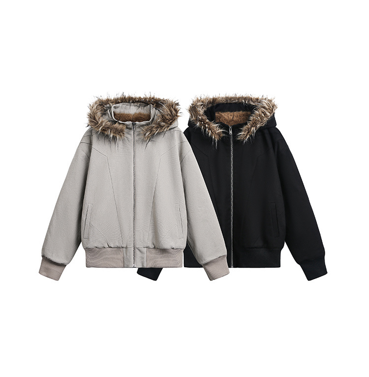 AYPL银狐座解构座山雕男可拆卸毛领外套冬季连帽加厚保暖夹克棉服