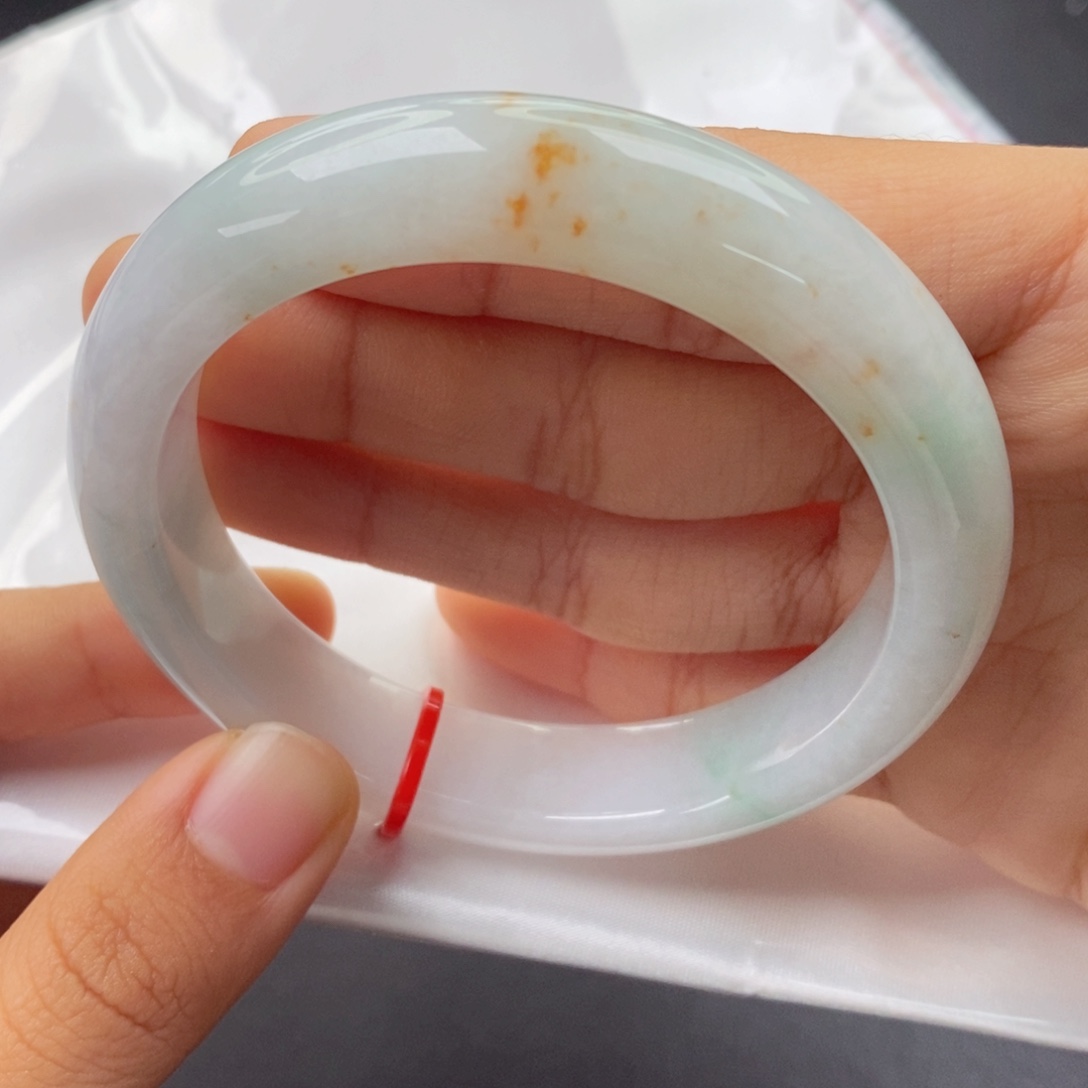 翡翠未镶嵌手镯5758正圈