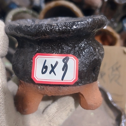 红陶粗陶花盆手工