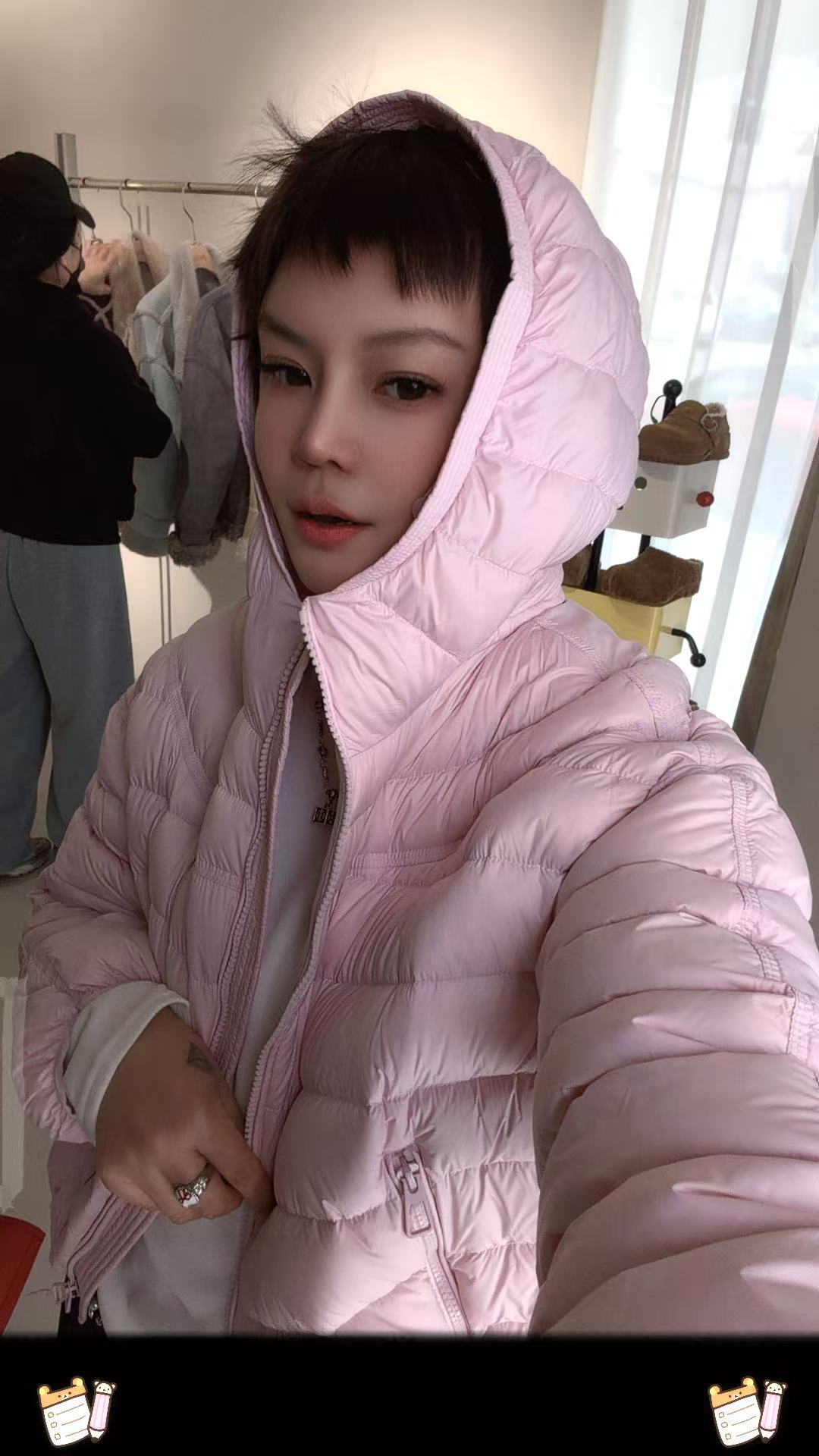 【济州岛】2F916  排骨连帽短款羽绒服