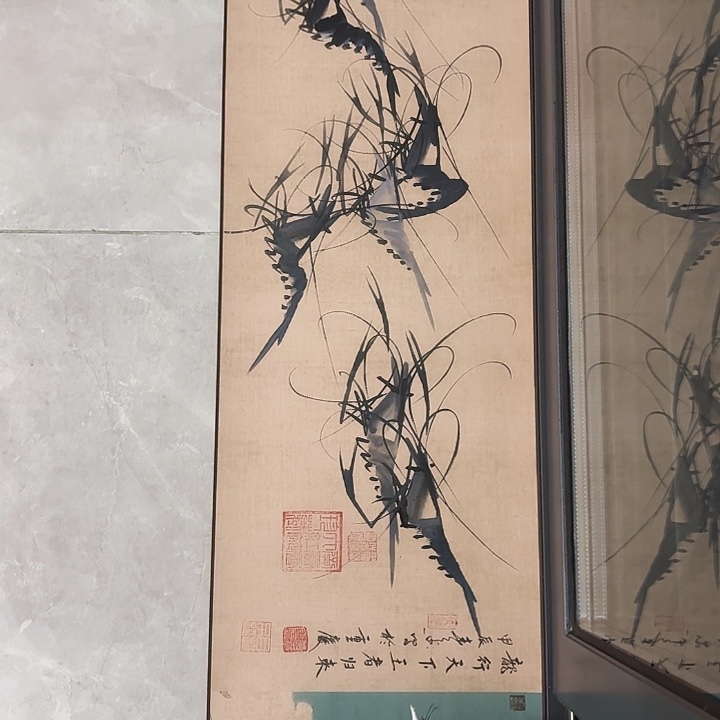 国画黄春香国画虾尺寸134*34