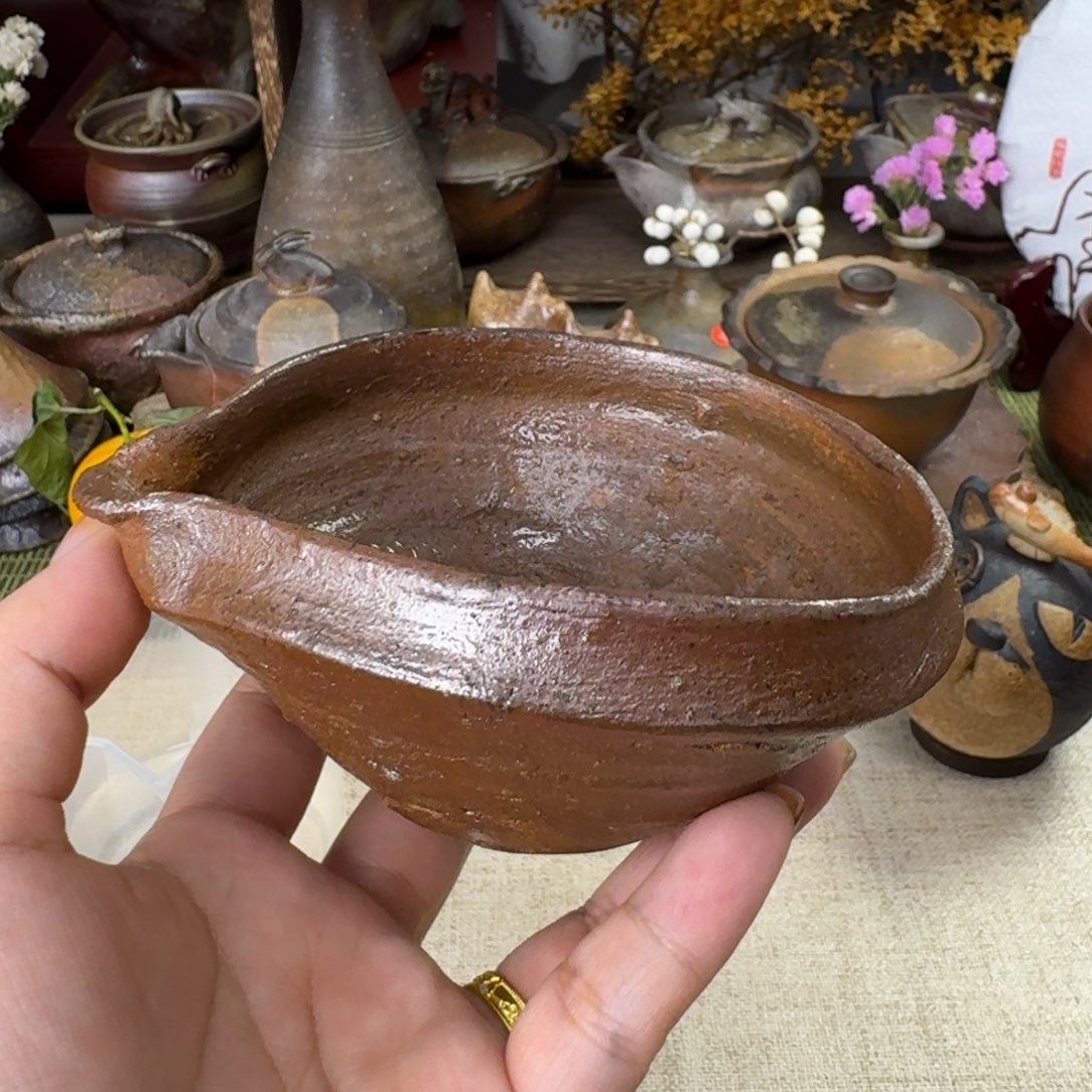 备前烧 片口 汤冷森丁斋