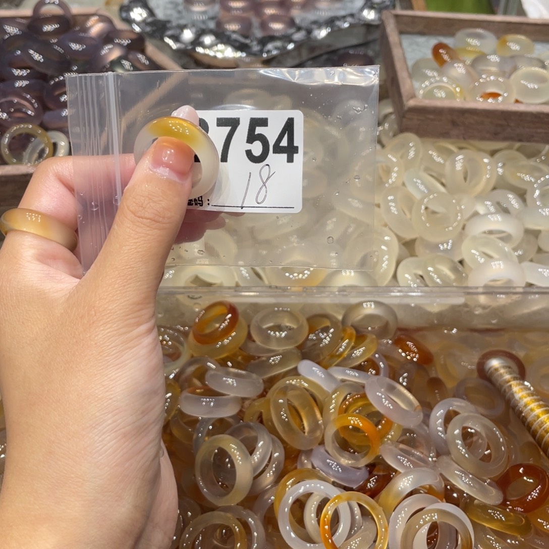 玛瑙/玉髓未镶嵌戒指754