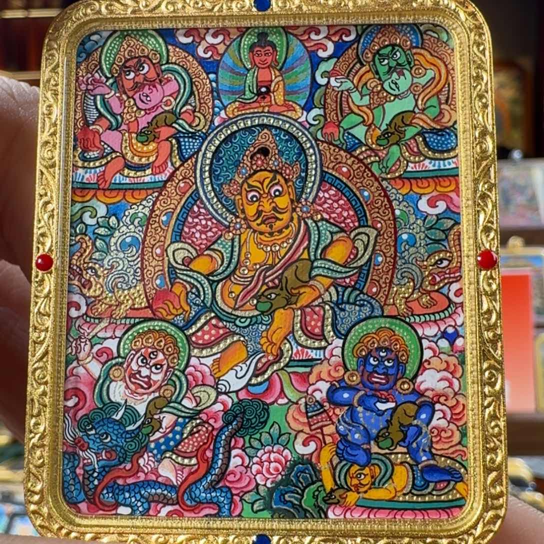 吊坠热贡纯手绘五方c作品