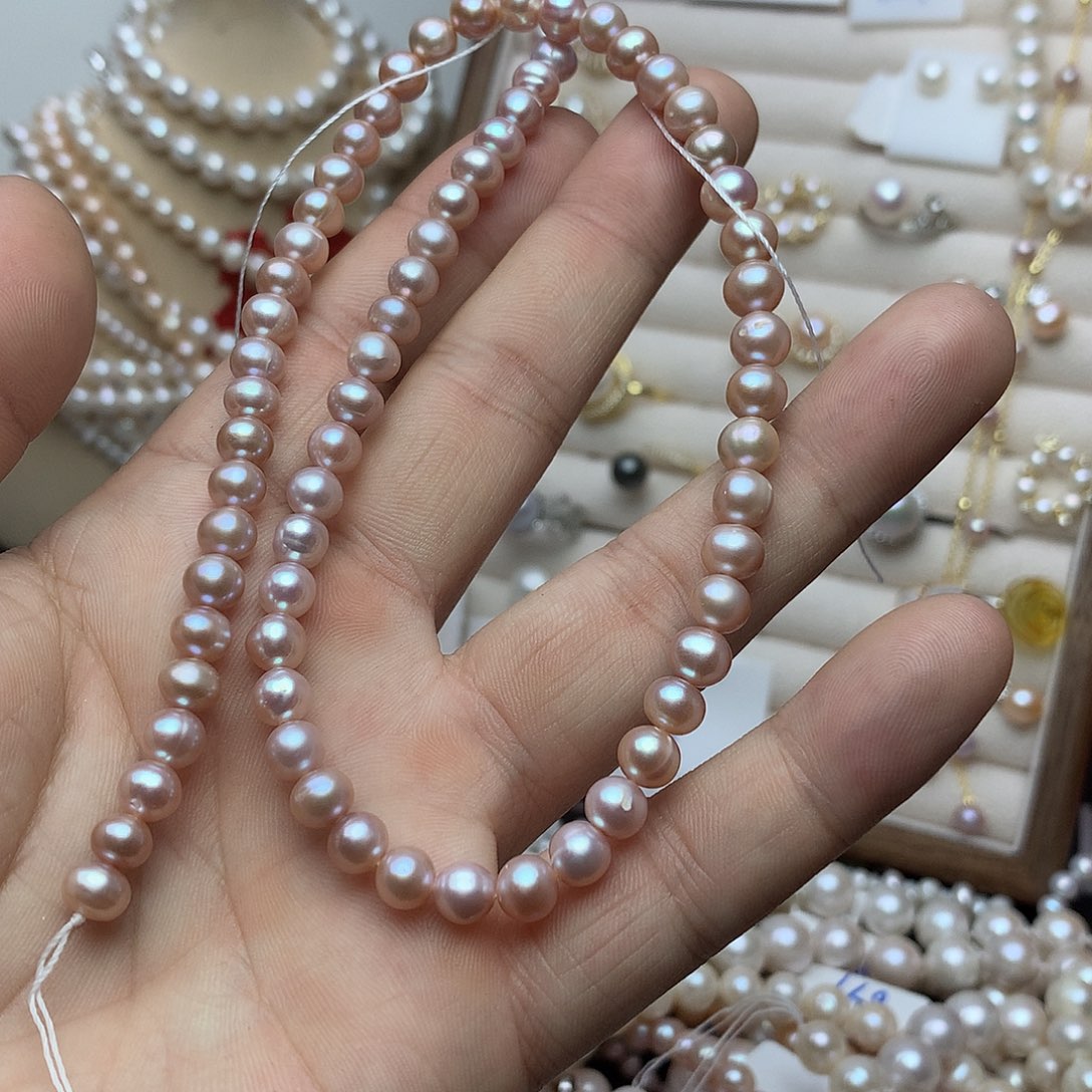 淡水珍珠6-7未镶嵌x13项链