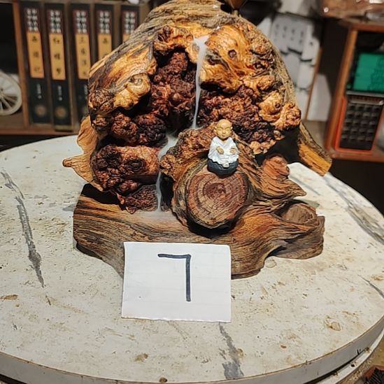 雨***田泥塑7北沉香琥珀木天然造型山水摆件