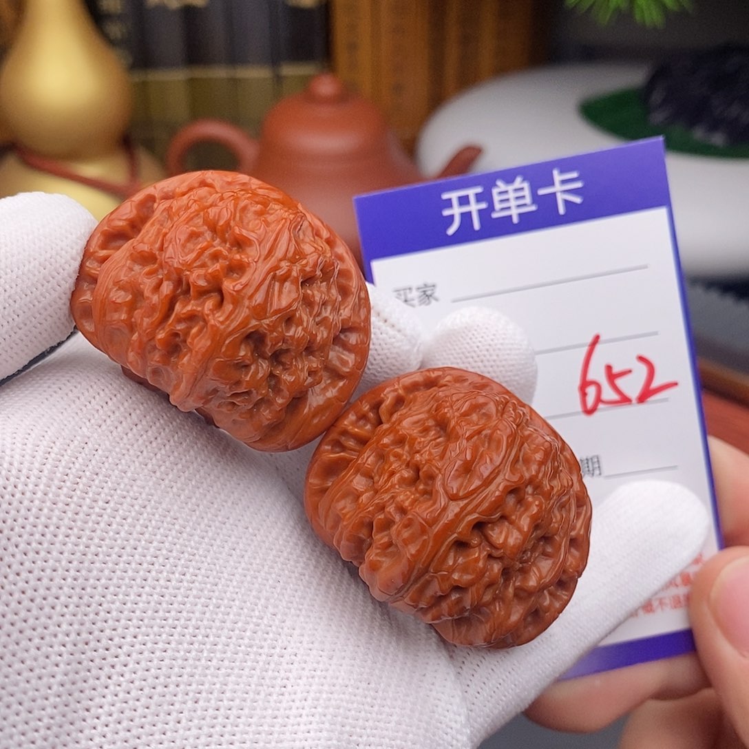 把件文玩核桃42球白652
