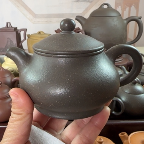 紫砂茶壶梨皮天青230c c