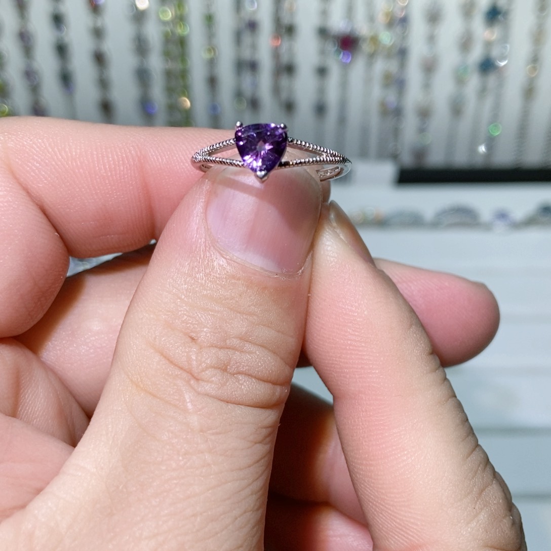 紫晶珠宝半成品银S925镶嵌