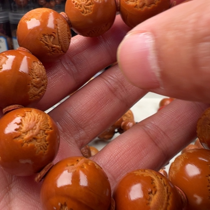 吉***云手串/手链橄榄核1.9正圆云中龙