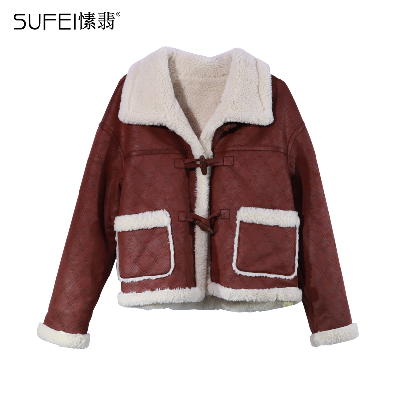 SUFEI/愫翡S45WT1544A冬季上新短外套休闲加厚 1544
