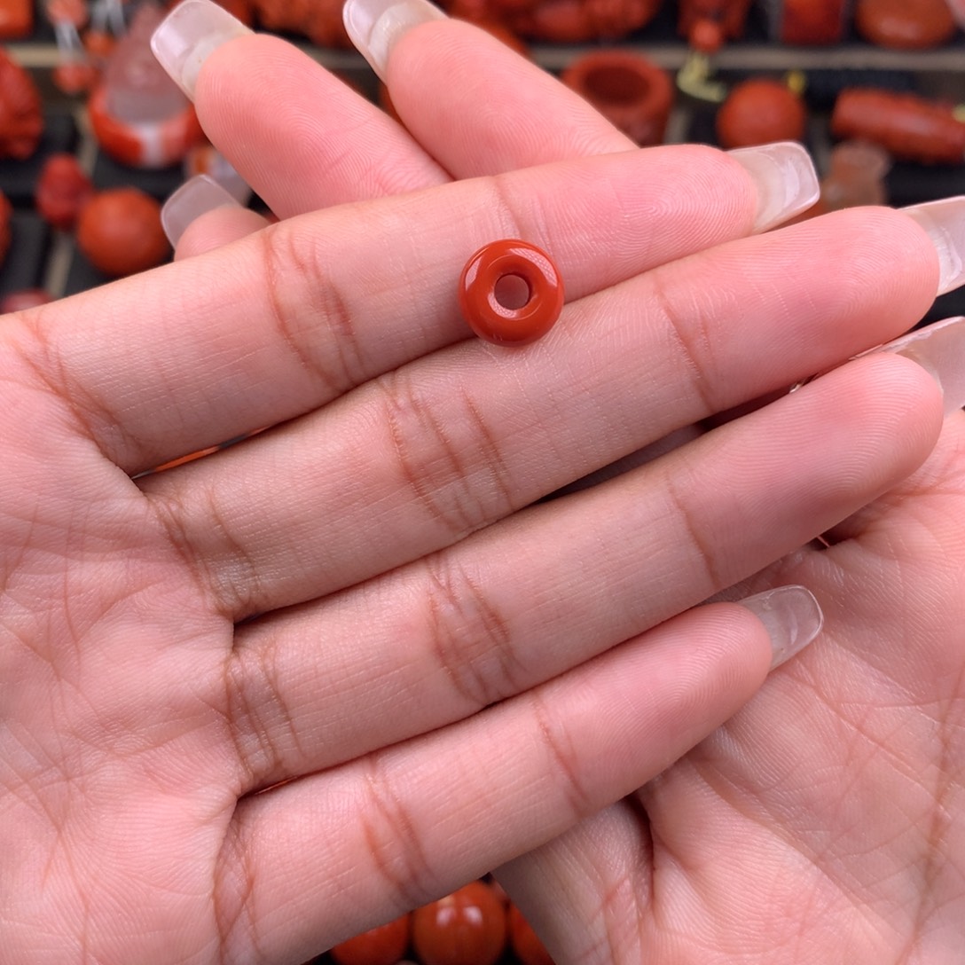 南红玛瑙未镶嵌卡环7+