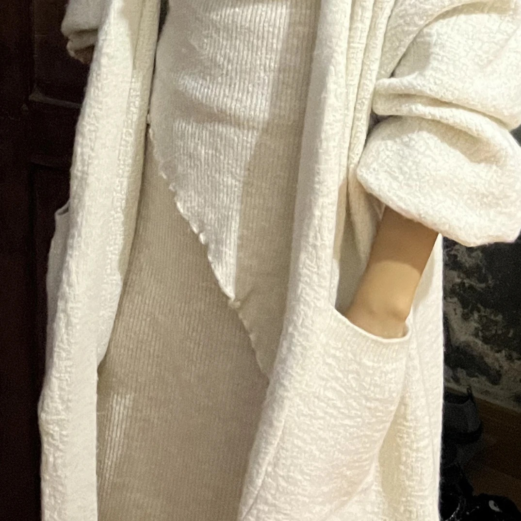 秋冬新款高级感纯欲风毛衣开衫套装