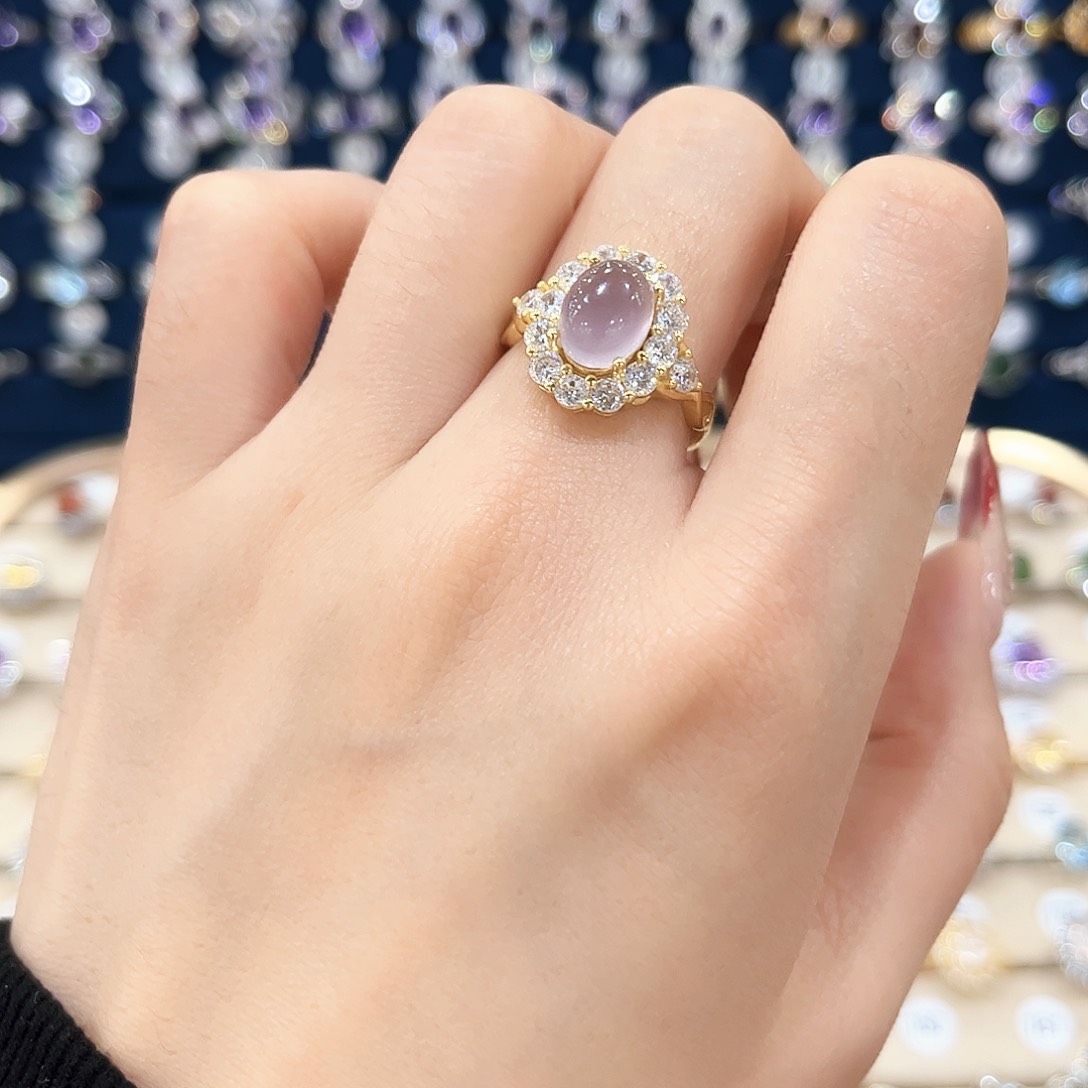 萤石女款银S925镶嵌女款