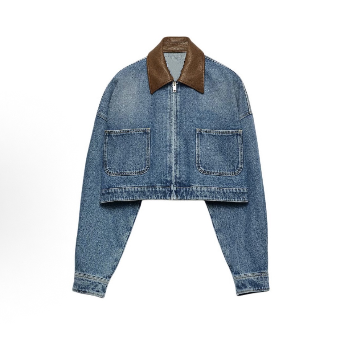 062-胖达--翻领牛仔外套上衣