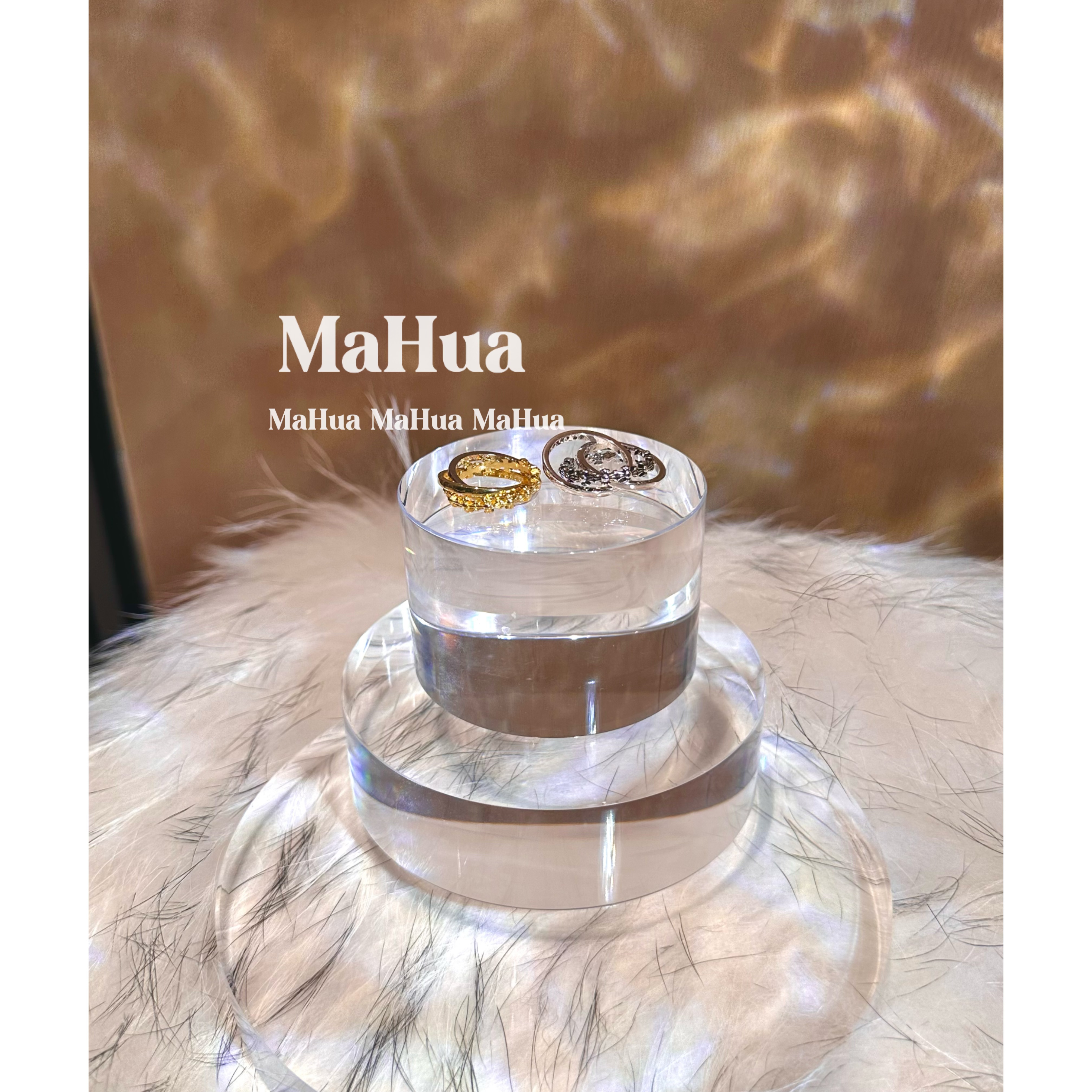 铜合金锆石戒指 P1249 三环精致花纹戒指