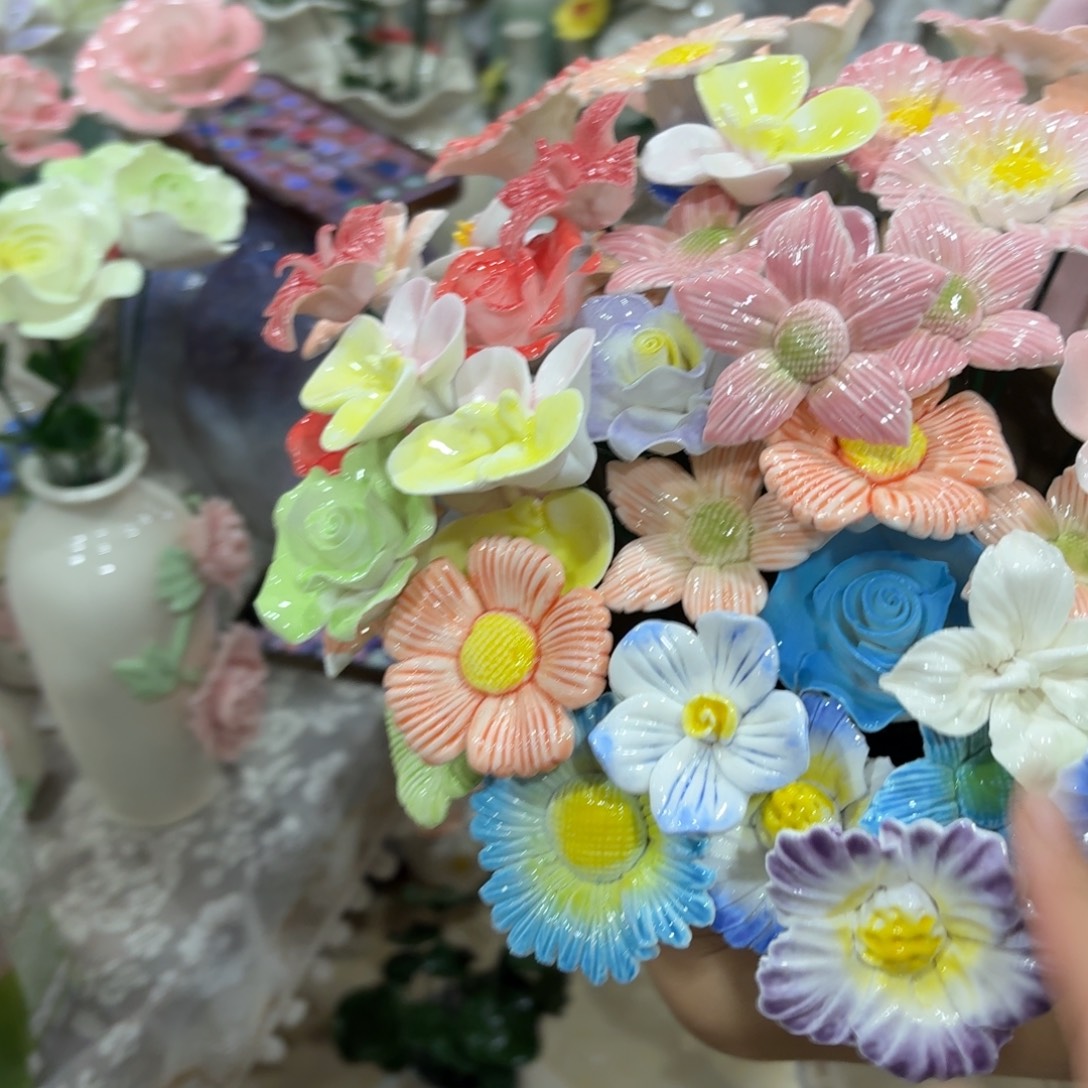 满20发货，陶瓷花，退款拉黑，5朵