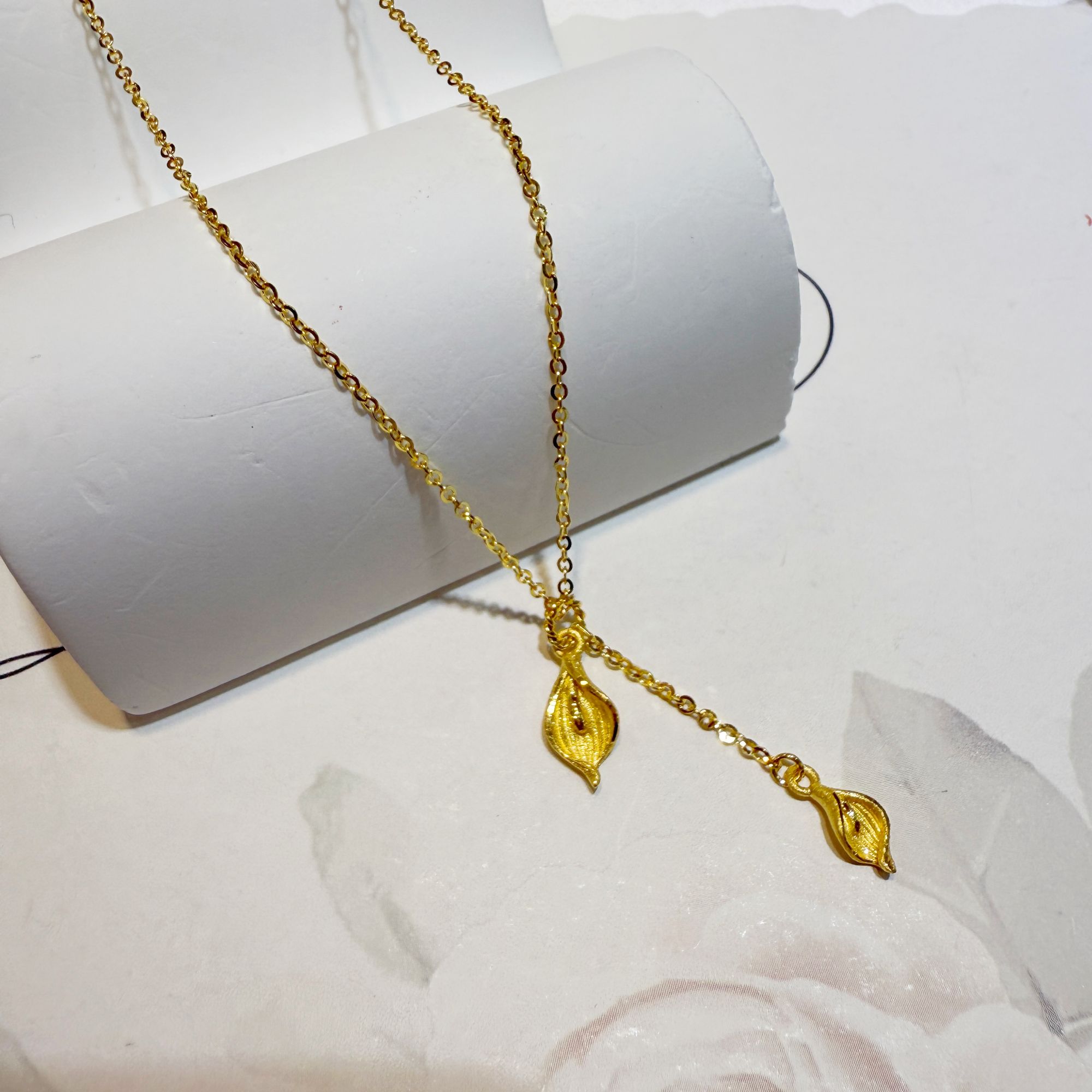 5G工艺【流苏叶子黄金套链】足金999