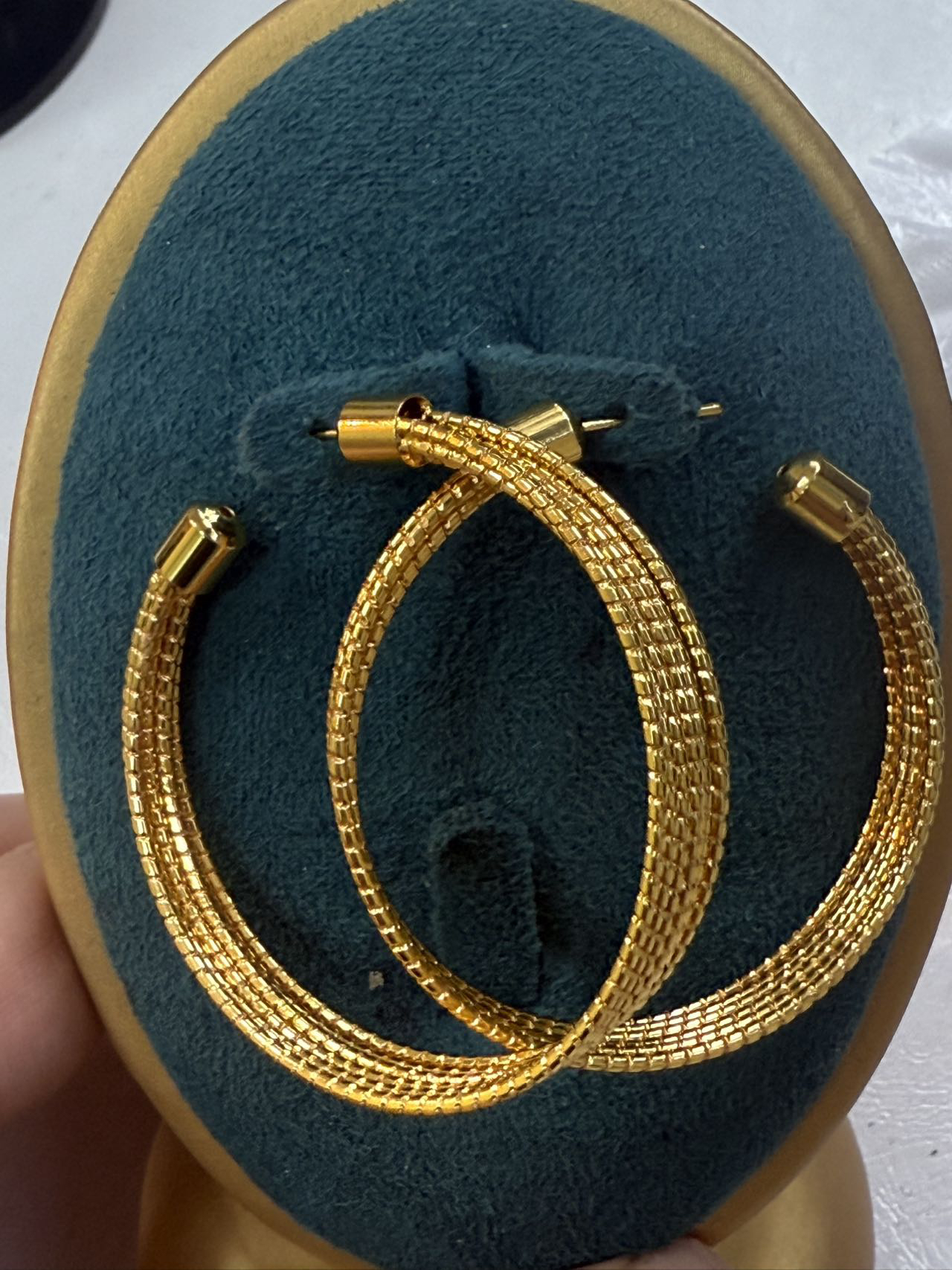 铜合金耳饰 保色多层耳环小众设计缠绕欧美风百搭耳饰