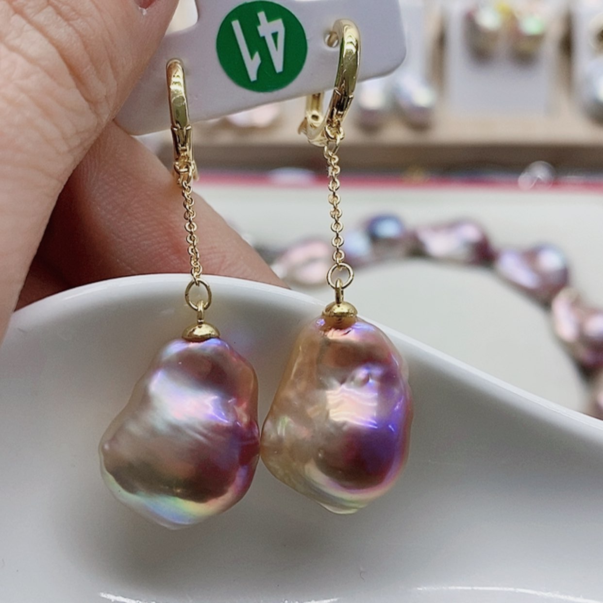 【闪购商品】淡水珍珠耳饰银S925镶嵌