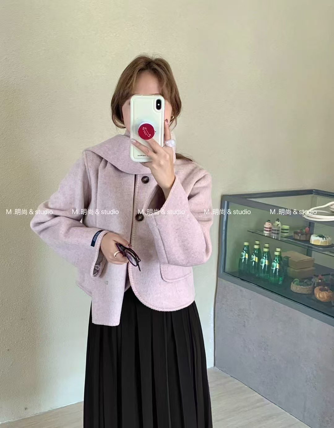 珍姐家围巾款双面呢子外套1299货号