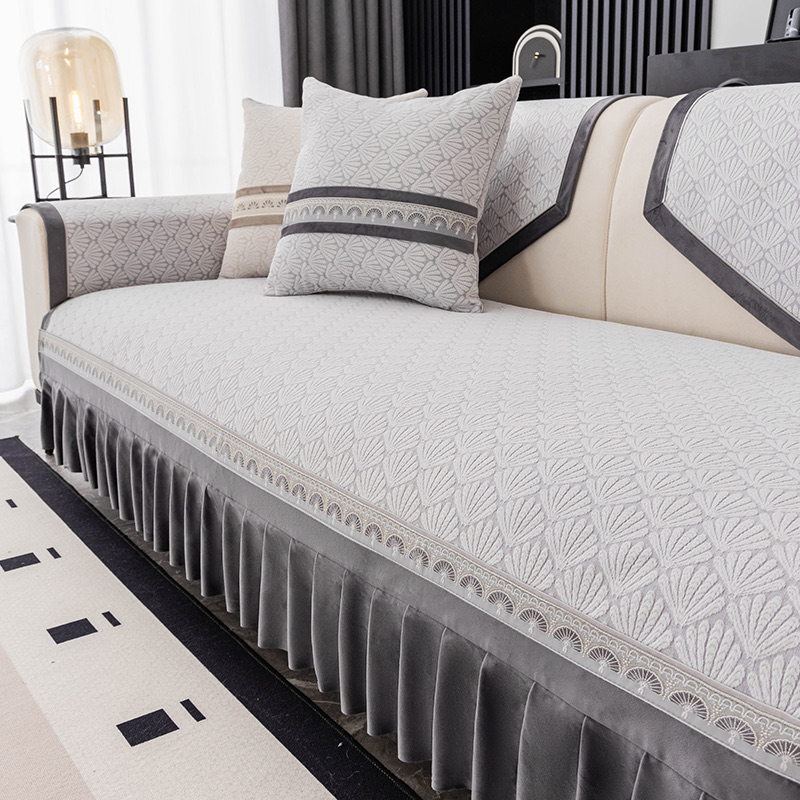 【贝汐云锦】四季通用雪尼尔防滑沙发垫靠背巾厂家简约轻奢设计高级