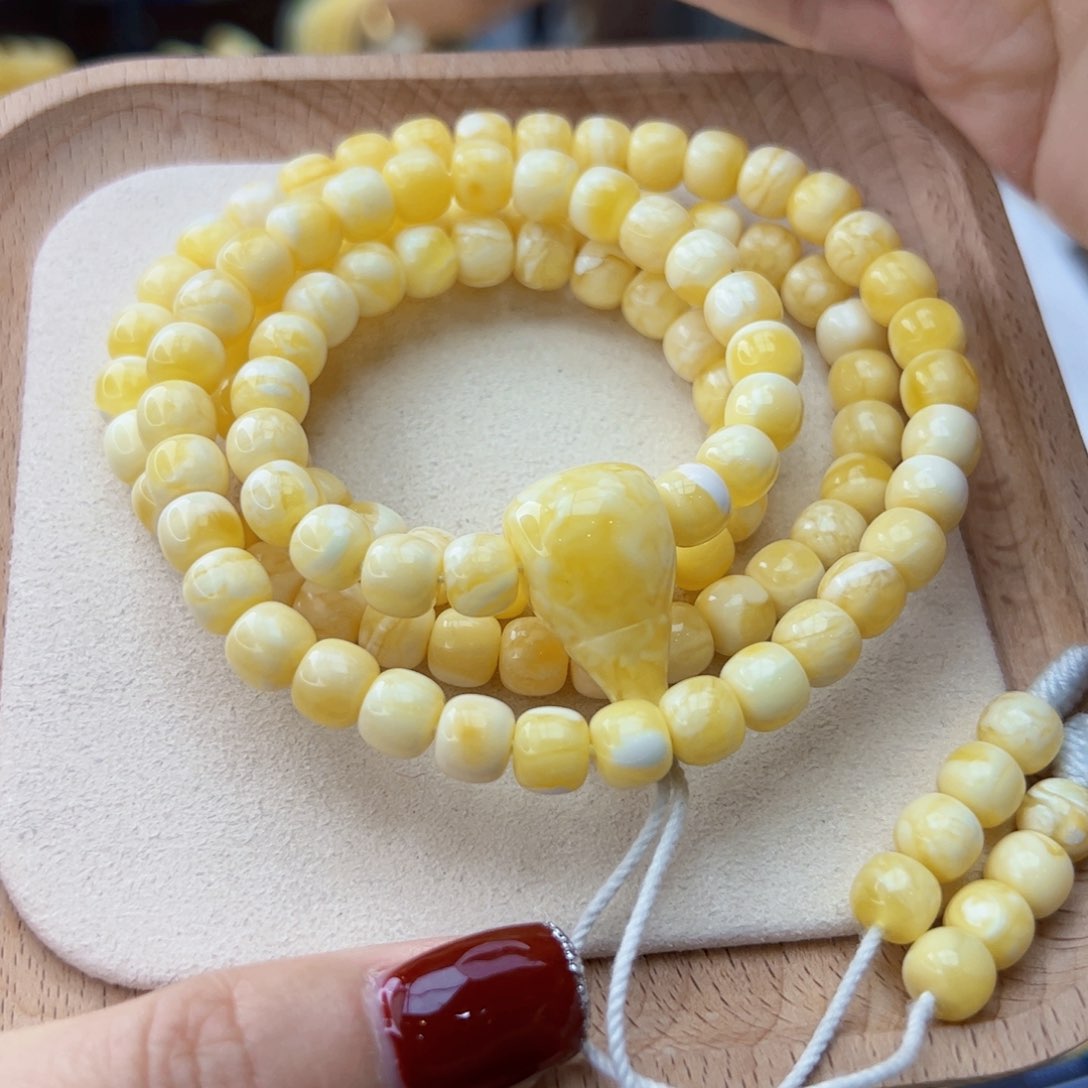 琥珀手链未镶嵌赖****╮33.9克