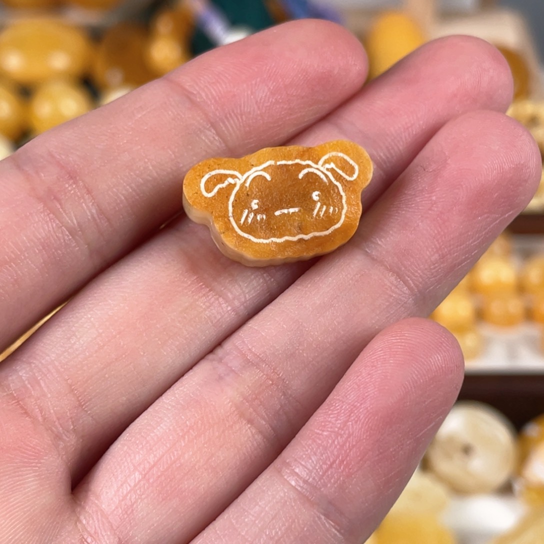 蜜蜡裸石未镶嵌栗*旭小白