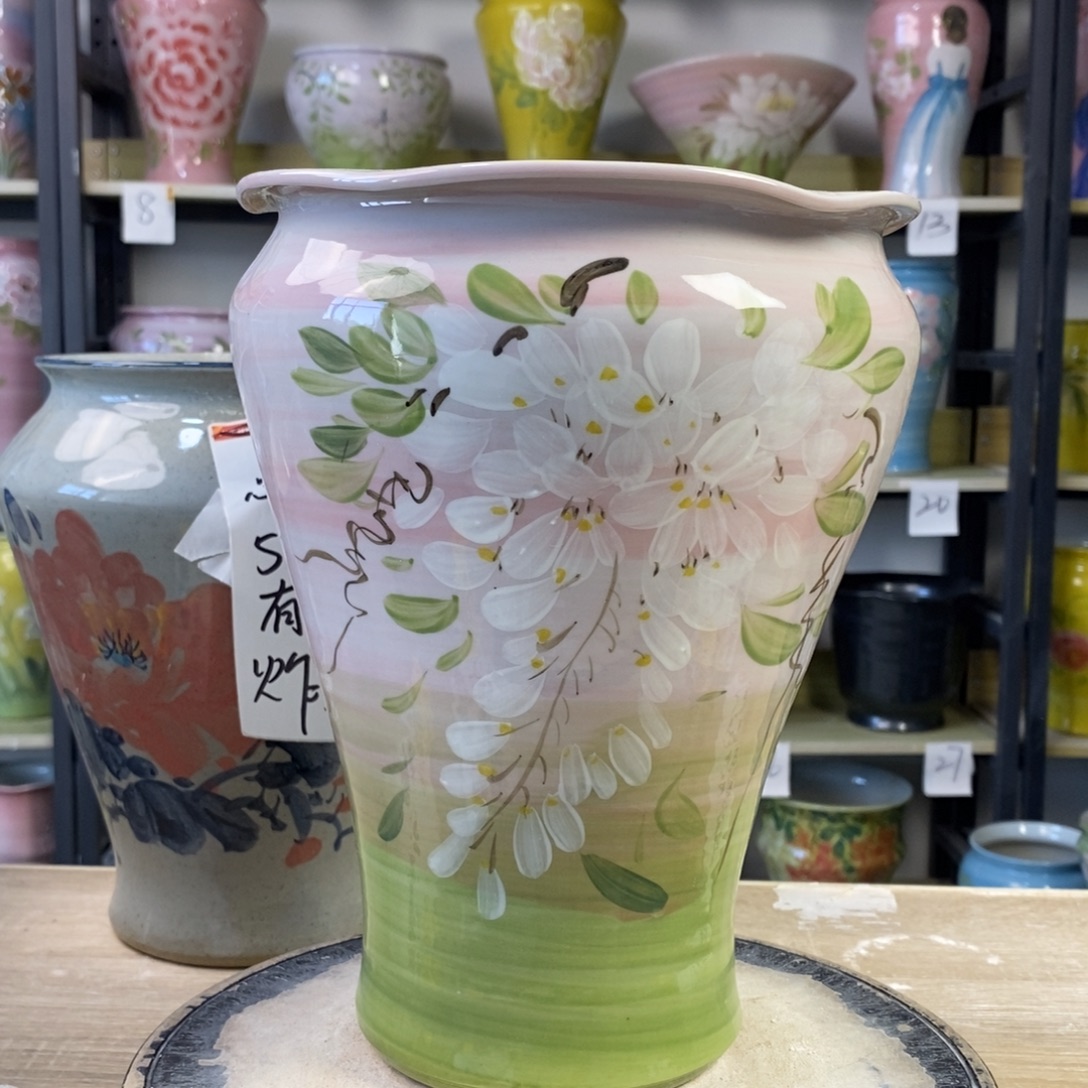 景德镇手工手绘陶瓷花盆