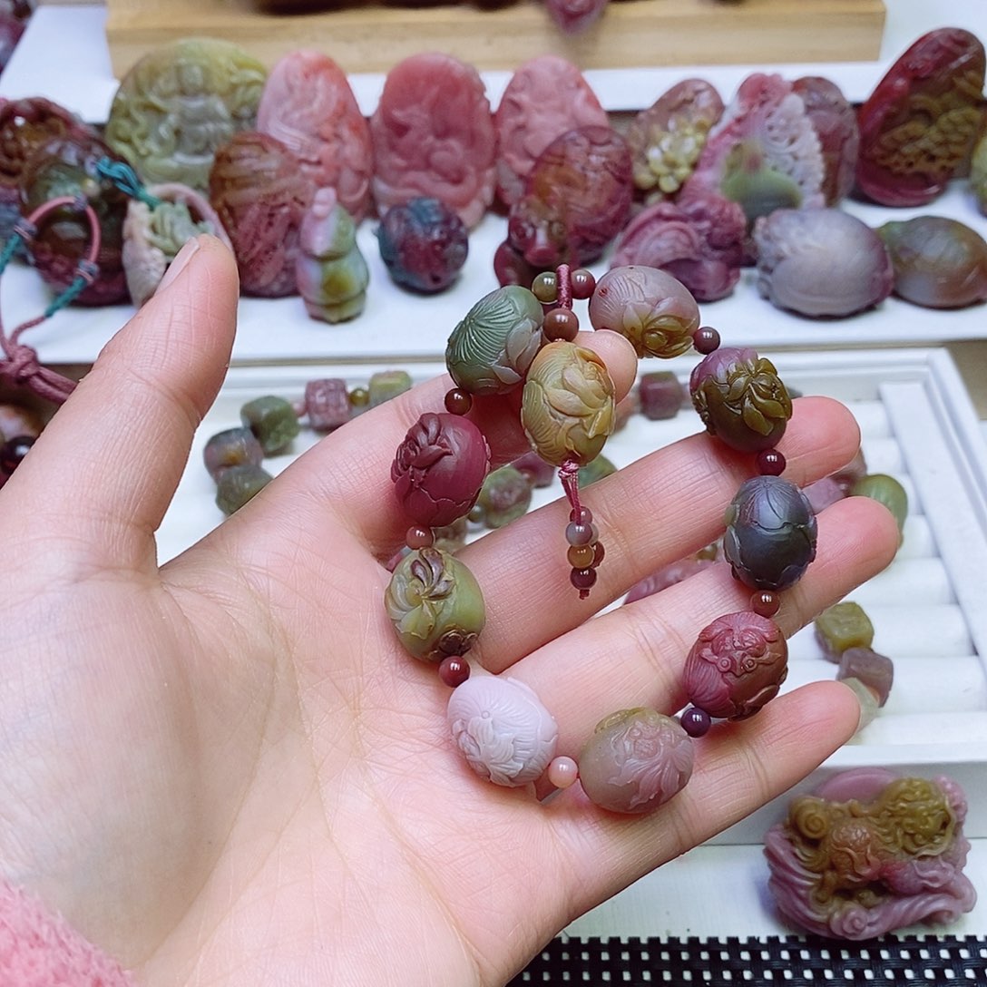 玛瑙/玉髓盐源玛瑙手链未镶嵌