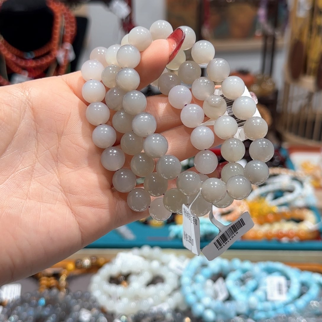 和田玉手串未镶嵌手串9.5+（多样性发其一)