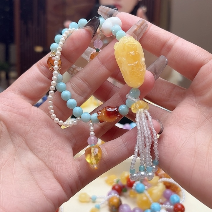 琥珀手链未镶嵌A****i琥珀