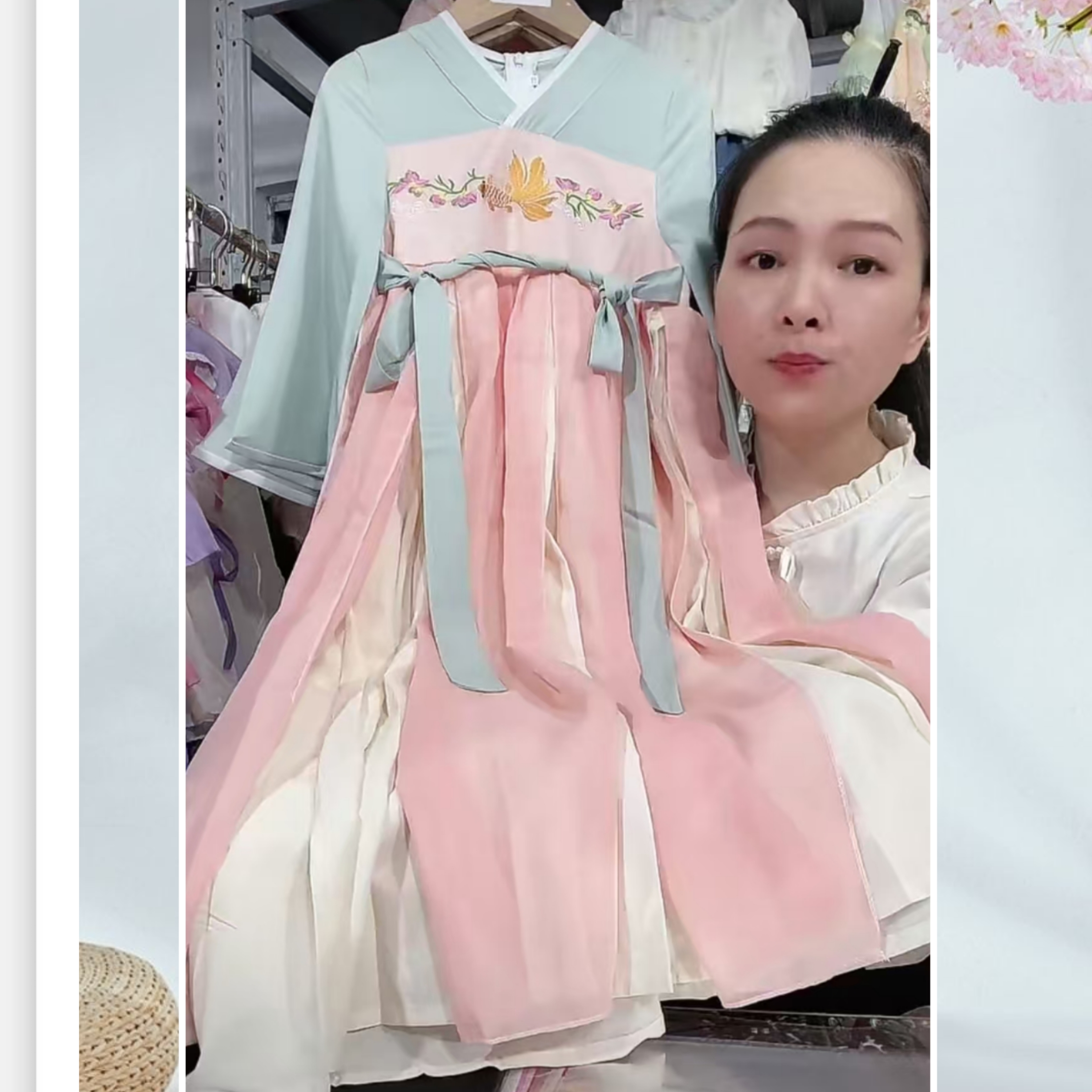 2113女童中短袖汉服裙长裙