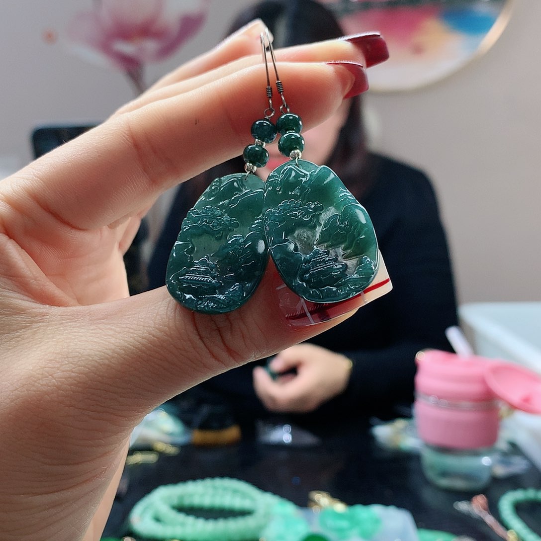 【闪购商品】翡翠耳饰未镶嵌，