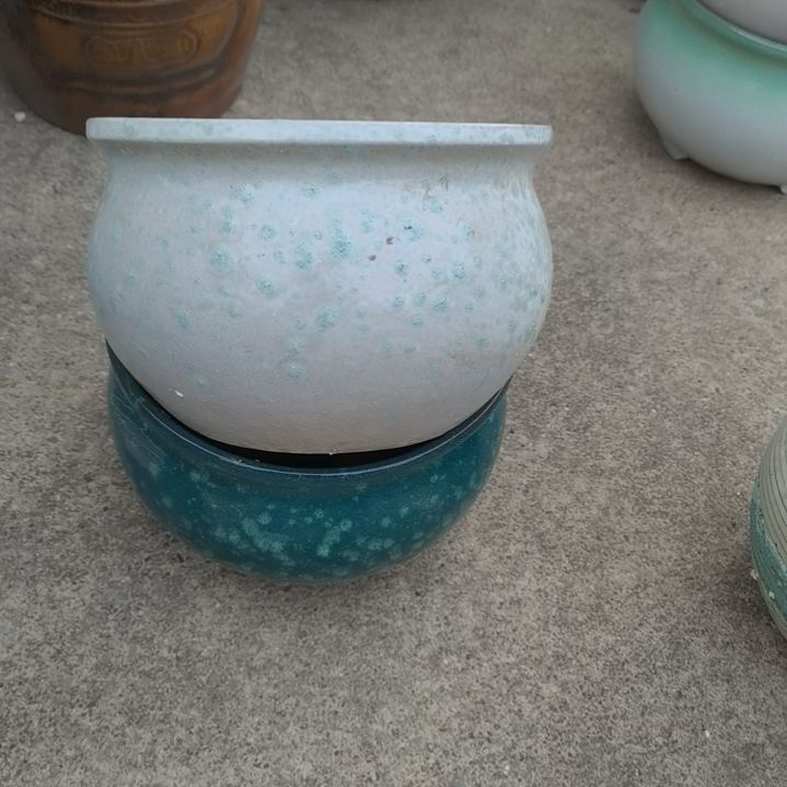 红陶19/12微瑕两个盆