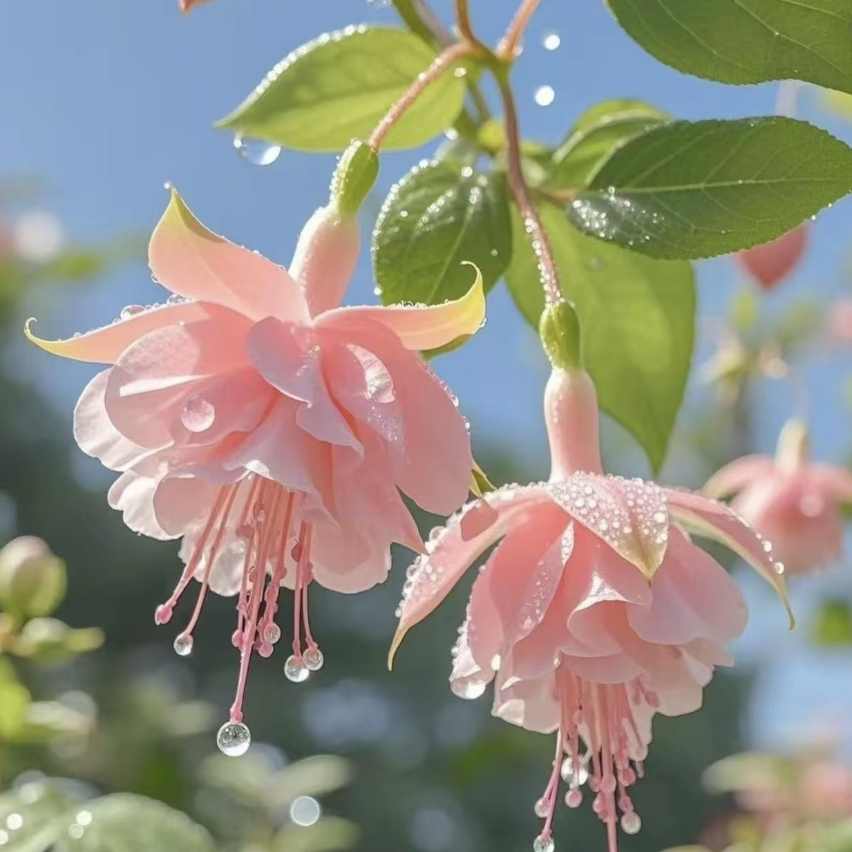 【粉玫瑰棒棒糖】倒挂金钟灯笼花 花期长花量大 庭院阳台