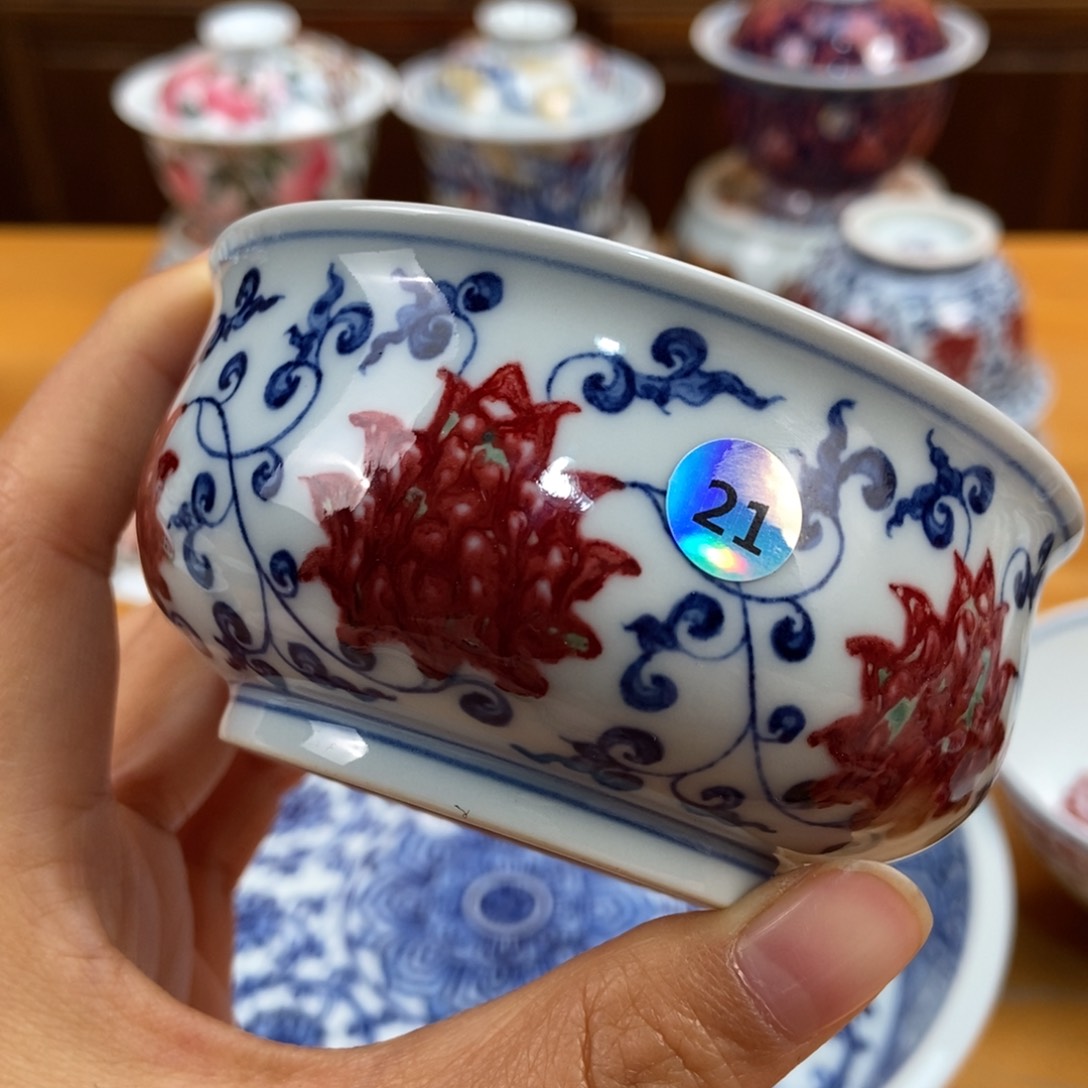 手绘现代茶具非古董