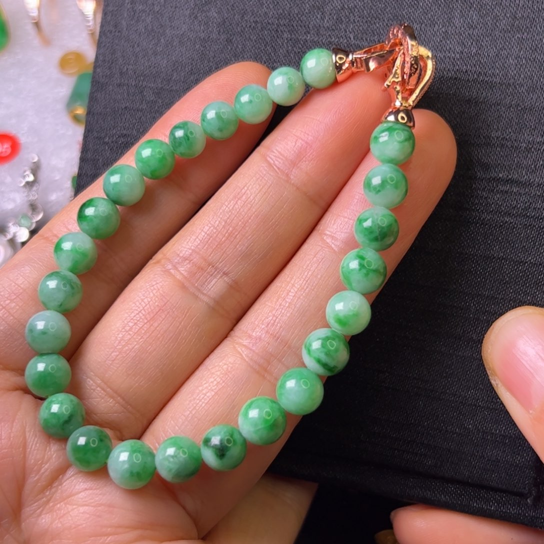 翡翠手链未镶嵌咖***芙手链