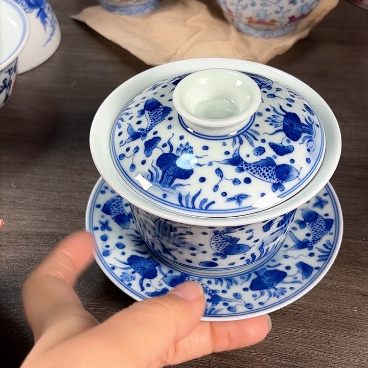 微瑕手工手绘茶具548