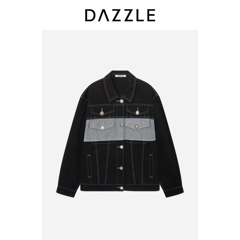【MD】【赵老板专属】DAZZLE地素牛仔外套黑色牛仔外套2E4RD06