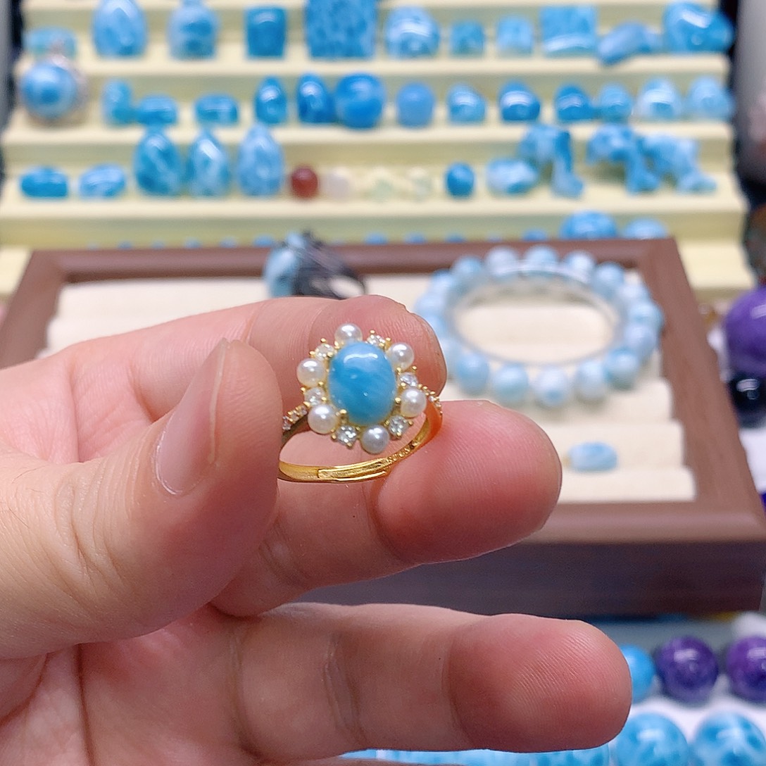 只***你针钠钙石（海纹石）未镶嵌手链