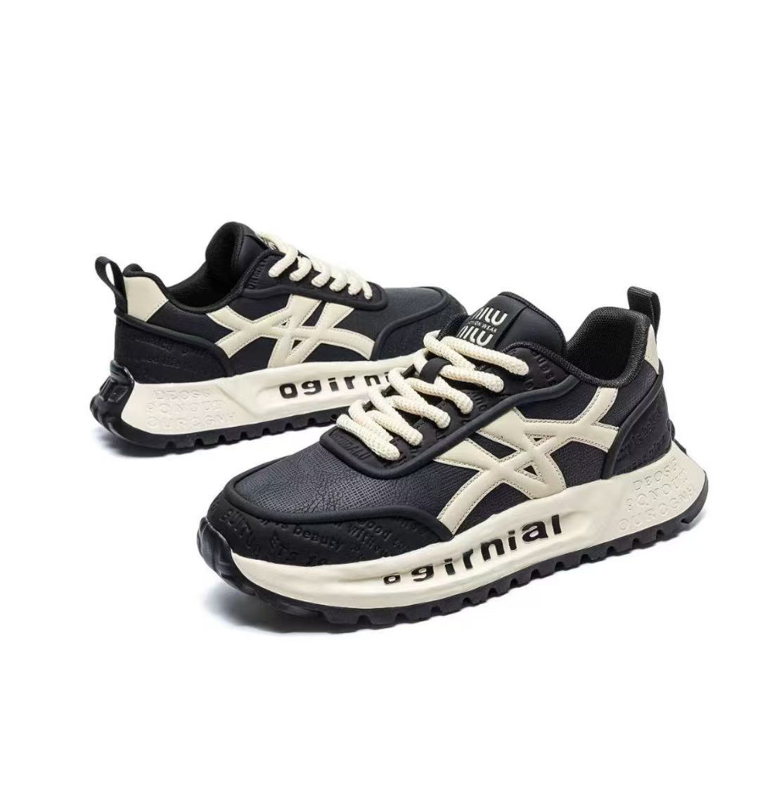 秋冬新款！8909男士皮面薄款民族风时尚休闲鞋百搭厚软底增高男鞋