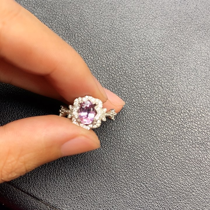 尖晶石银S925镶嵌戒指改闭口不退不换