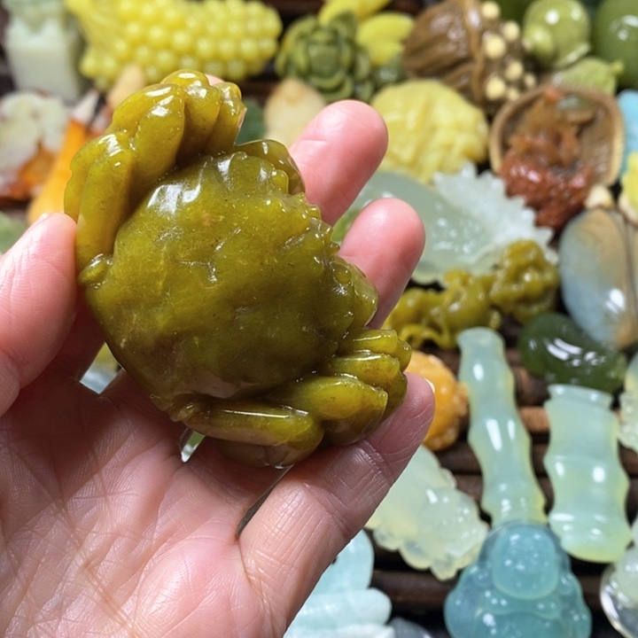 蛇纹石玉手把未镶嵌