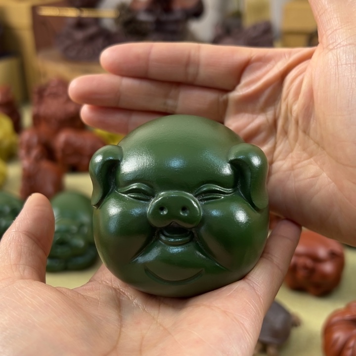 紫砂茶宠丽****）紫砂福猪