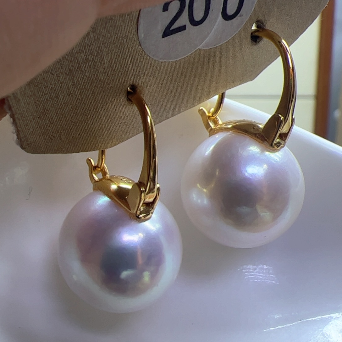 淡水珍珠耳饰银S925镶嵌