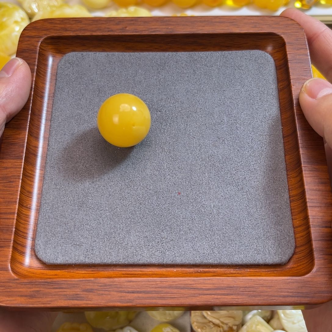 琥珀颈饰未镶嵌蜜蜡单珠