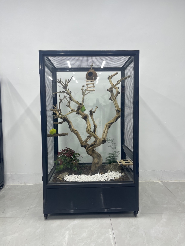大号1.5米生态鸟笼实景