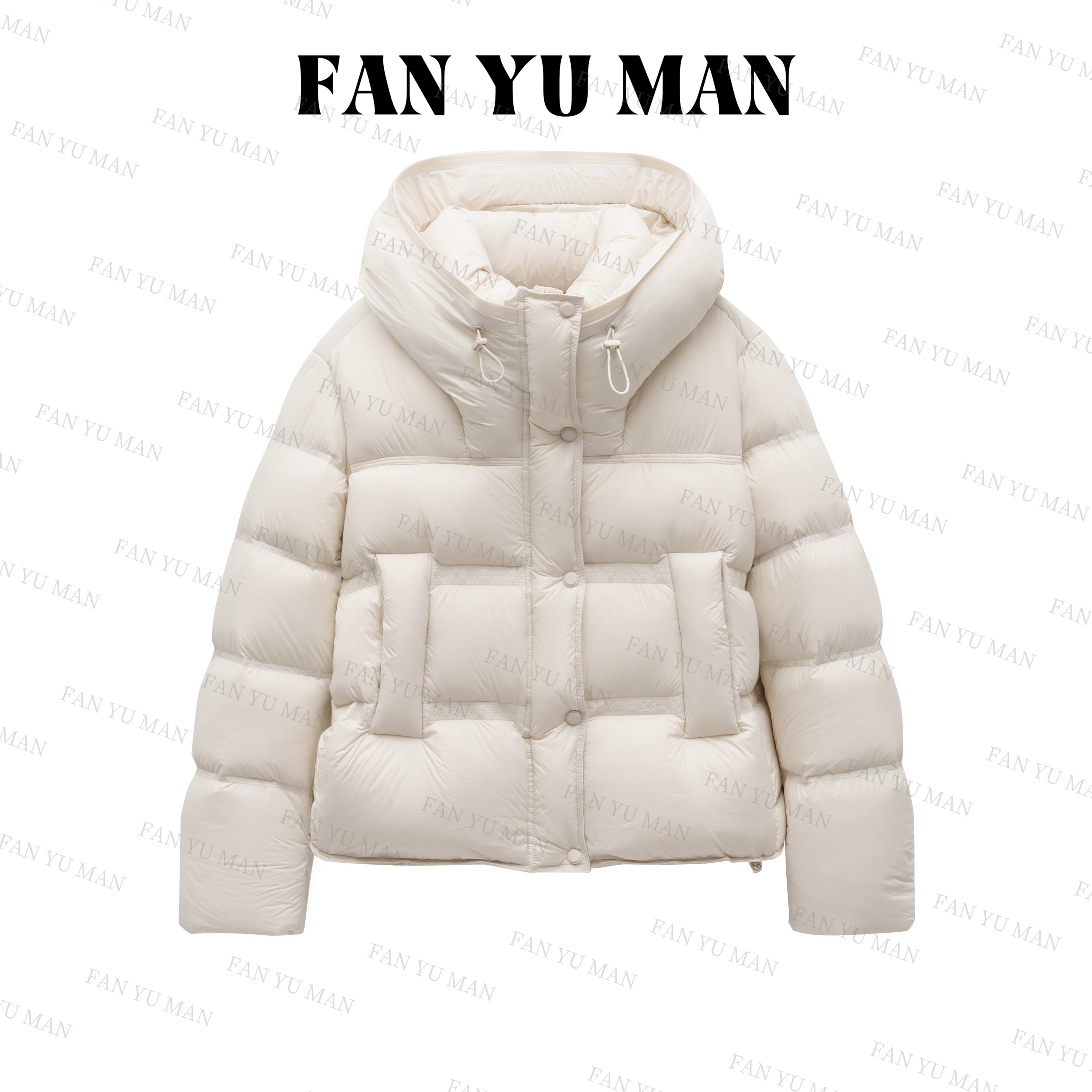 【90白鸭绒】2025云朵泡芙短款加厚连帽保暖磁吸扣羽绒YSPT-8809