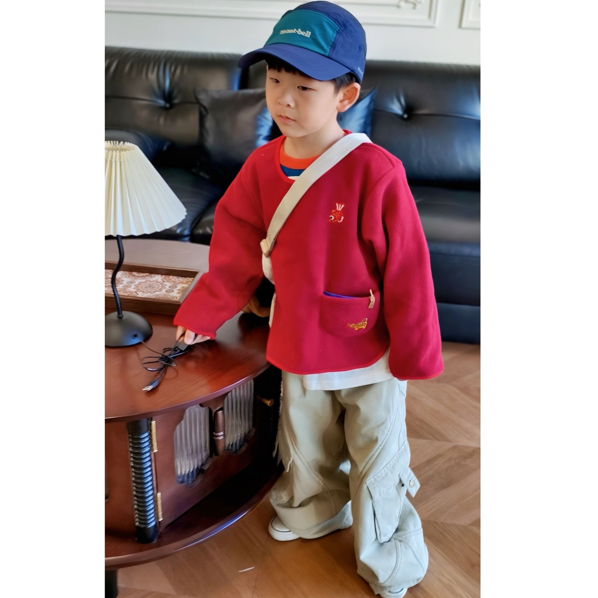 儿童卫衣加厚冬装男童新年上衣男宝拜年服套头衫喜庆保暖厚款红色